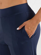 High Waisted Split Hem Wide Leg Yoga Pants