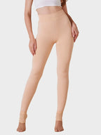 Women's Solid Color Fleece-Lined Thermal Tights