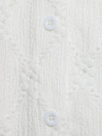 Women's Eyelet Lace Button Down Blouse