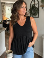 Womens Tank Tops Flowy Peplum Tops